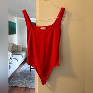 Aritzia Babaton body suit red coquette